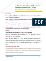 Out of Specification (OOS) and Out of Trend (OOT) Analysis in Pharmaceutical Manufacturing Investigations (MIR) : A Overview