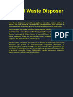 Food Waste Disposer Brochure 1