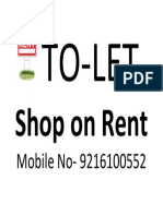 To-Let: Shop On Rent