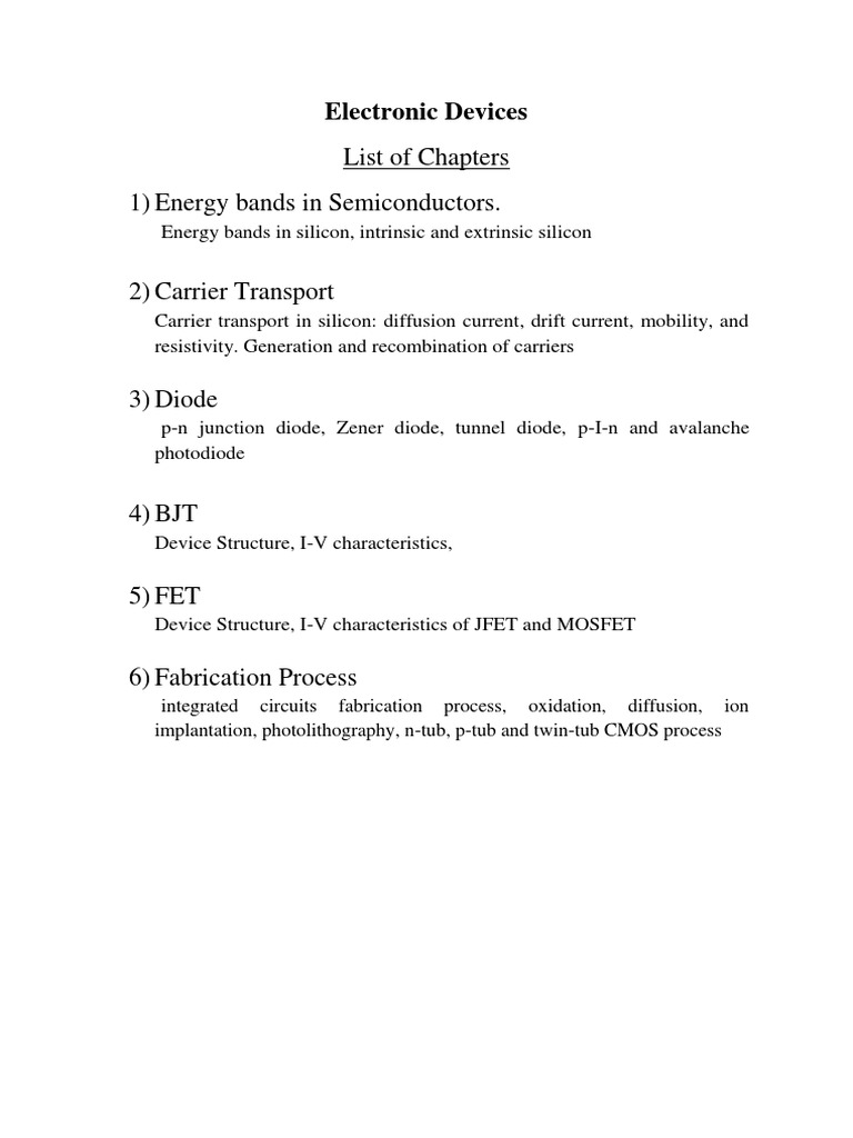 Comprehensive Guide to Electronic Devices | PDF | Diode | Amplifier