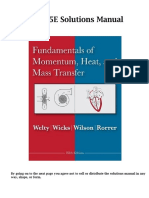 Solutions Manual Fundamentals of Momentum, Heat and Mass Transfer, 5th Edition PDF