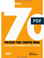 70 Policies That Shaped India 1947