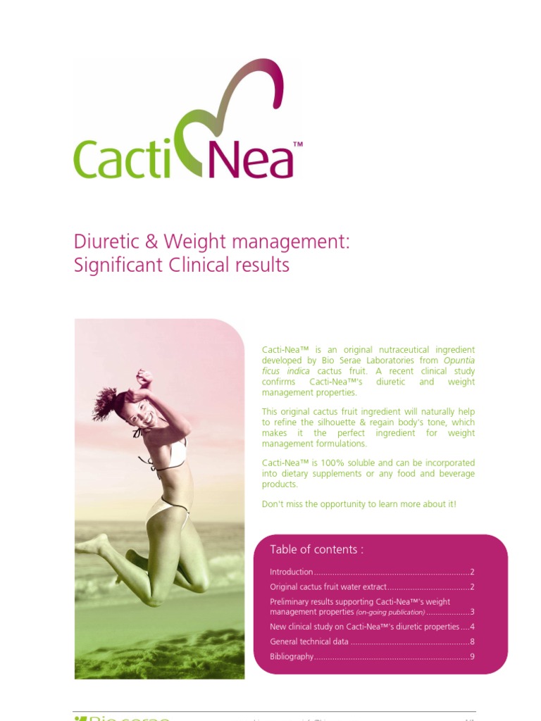 BioSerae Diuretic & Weight Management Significant Clinical Results 2009 v2 PDF Dose