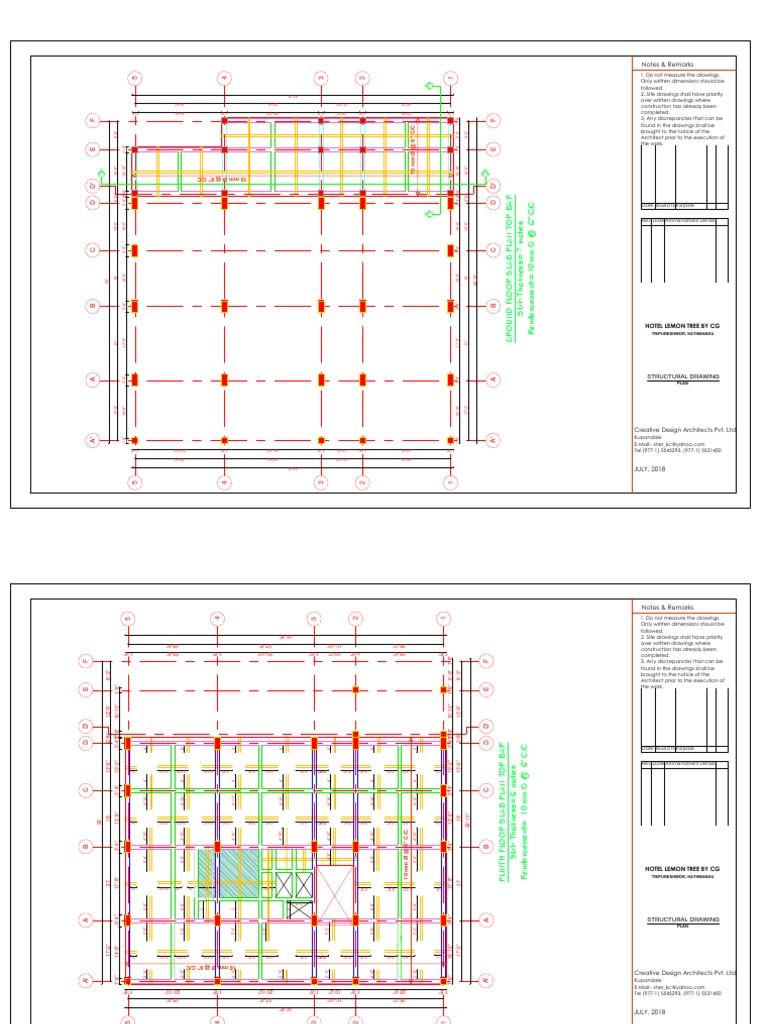 Hotel Lemon Tree Slab Plans | PDF | Buildings And Structures | Culture ...