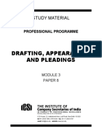 8. Drafting Apperance and Pleadings