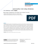 A Study on Treatment of Surface Water Using Cold Plasma for Domestic Water Supply