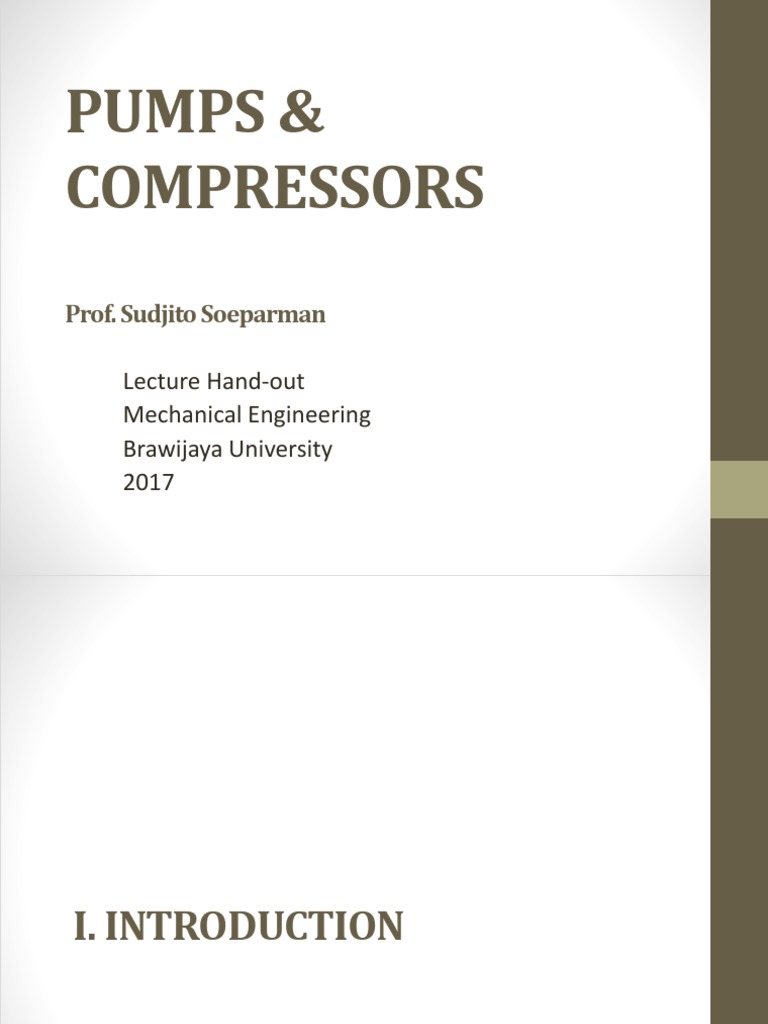 Pumps and Compressors Overview Guide | PDF | Pump | Fluid Dynamics