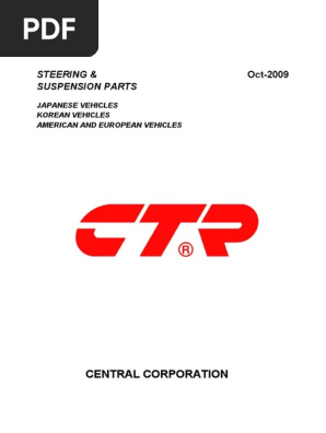 CTR Steering & Suspension Parts Guide | PDF | Lexus | Toyota
