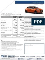 Peugeot 208 Pricelist