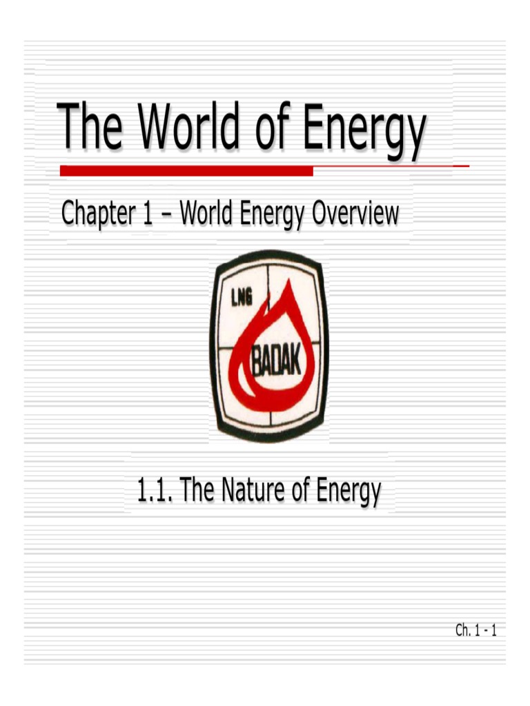 01A - The Nature of Energy PDF | PDF | Liquefied Natural Gas | Indonesia