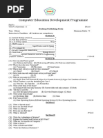 Computer Education Development Programme: Sections Are Compulsory