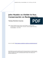 Teresa Montiel Alvarez (2014). John Ruskin vs Viollet le Duc. Conservacion vs Restauracion.pdf