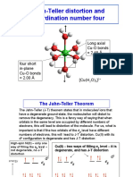 Jahn-Teller Distortion and Coordination Number Four