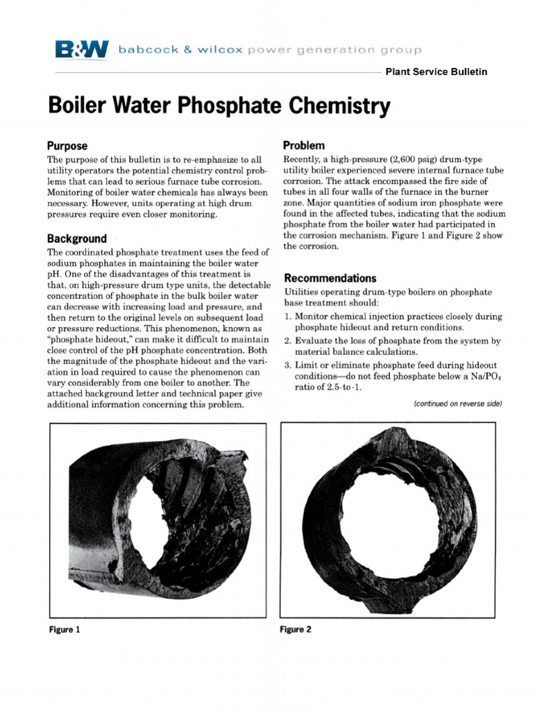 Boiler Water Phosphate Chemistry PDF | PDF