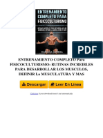 Entrenamiento Completo para Fisicoculturismo Rutinas Increibles para Desarrollar Los Musculos Definir La Musculatura y Mas by Mariana Correa PDF