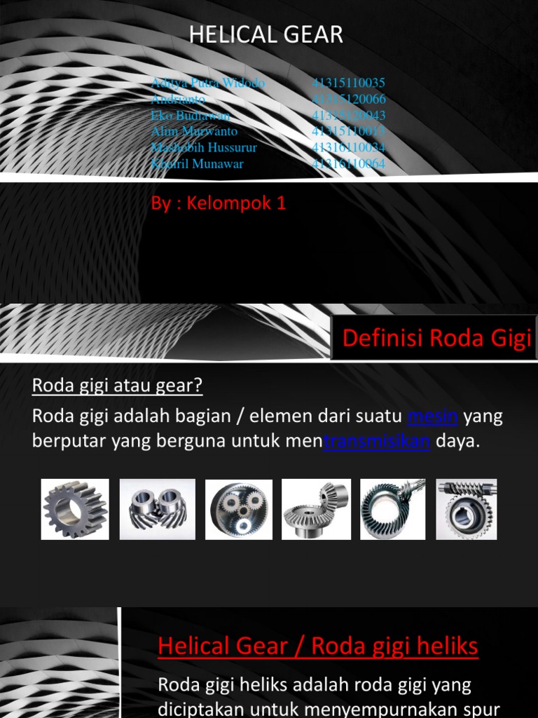 Memahami Roda Gigi Heliks | PDF | Teknologi & Rekayasa