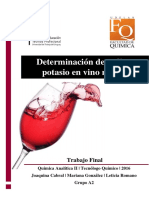 Determinacion de Potasio en Vino