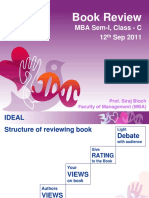 Book Review: MBA Sem-I, Class - C 12 Sep 2011