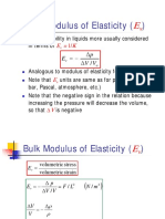 Bulk Modulus of Elasticity : V V P E