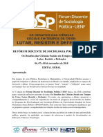 Edital Geral III Fórum Discente PPGSP UENF 2018