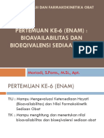 Biofarmasi i _bioavailabilitas Dan Bioeqivalensi Sediaan Obat