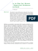 Willingness To Pay For Green Buildings Empirical Evidence From Switzerland