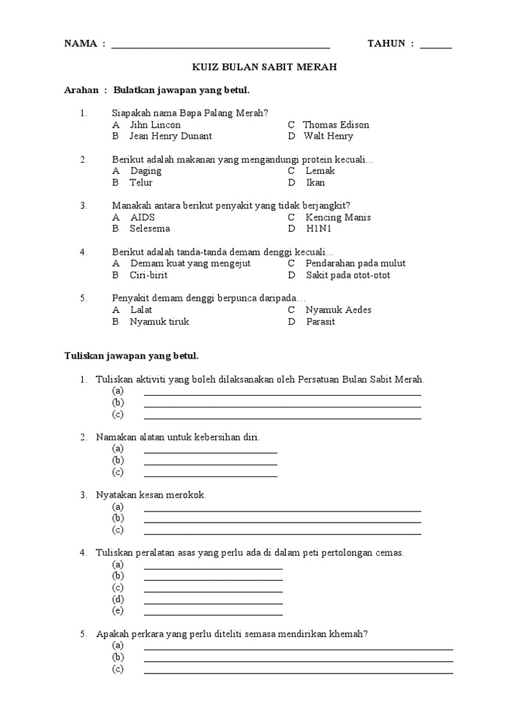 Kuiz Bulan Sabit Merah Pdf