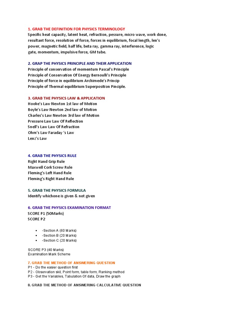 Comprehensive Physics Study Guide | PDF | Momentum | Physics