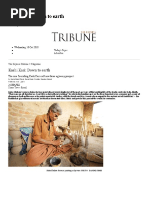 Kashi Kari Down To Earth The Express Tribune Pottery Sindh
