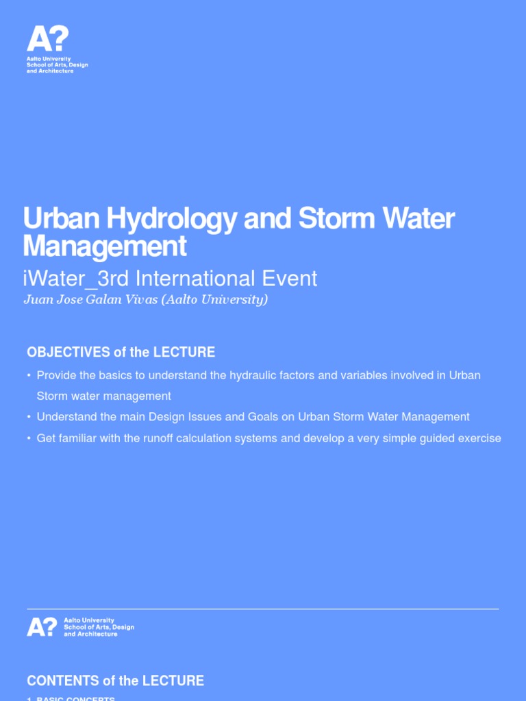 Urban Hydrology | PDF | Surface Runoff | Stormwater