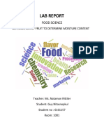 Foodscience Lab Reports