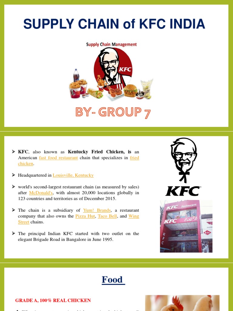 KFC Supply Chain PDF Warehouse Supply Chain