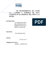 Analisis de Transferencia de Calor Del Caldero y Tuberias de Agua Caliente