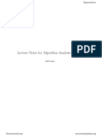 Lecture Notes For Algorithm Analysis and Design