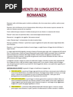 Linguistica Romanza