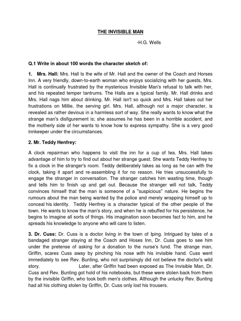 5759 Novel The Invisible Man