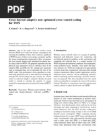 Cross layer adaptive rate optimized error control coding for WSN