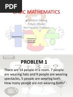 Basic Mathematics: Problem Solving Polya's Model Non-Routine Problem