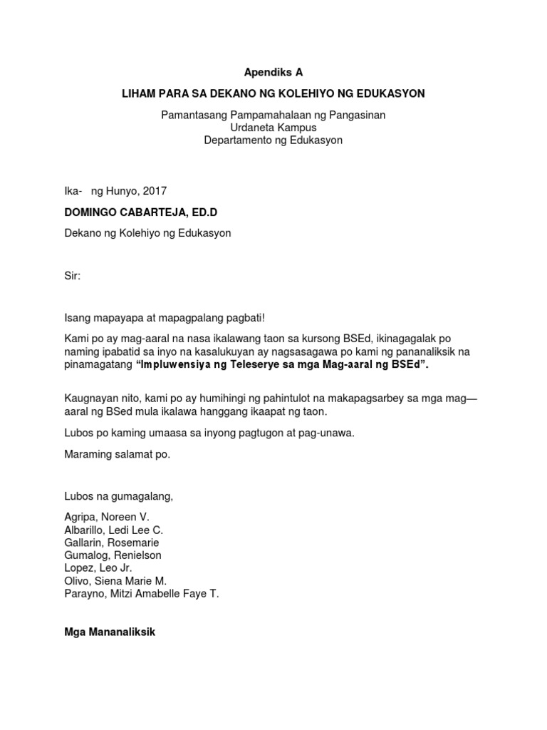 Mga Liham | PDF