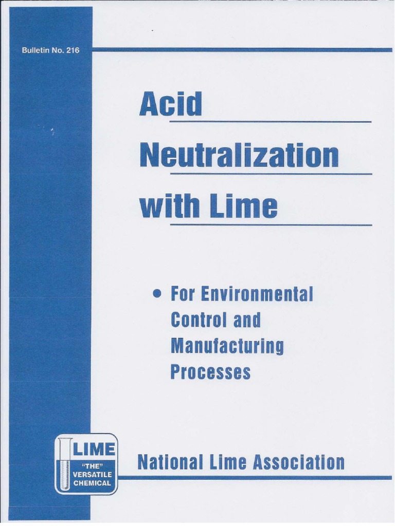 Acid Neutralization With Lime PDF | PDF