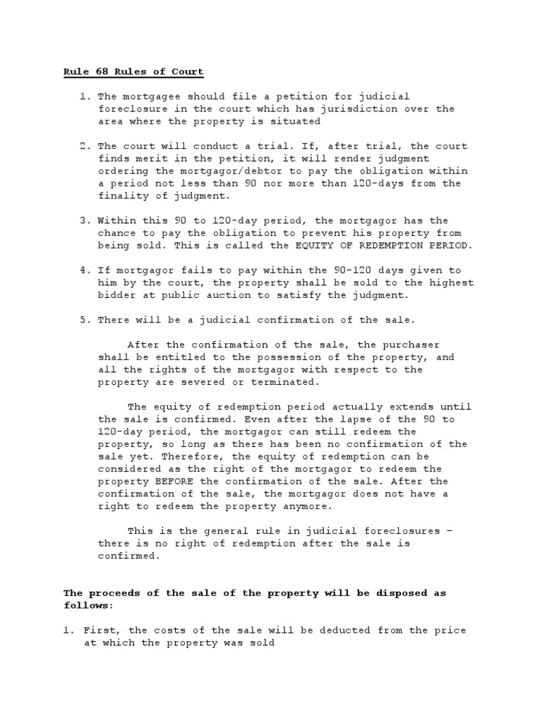 An Overview of Judicial and ExtraJudicial Mortgage Foreclosure