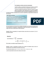 Medidas de Tendencia Central Datos No Agrupados