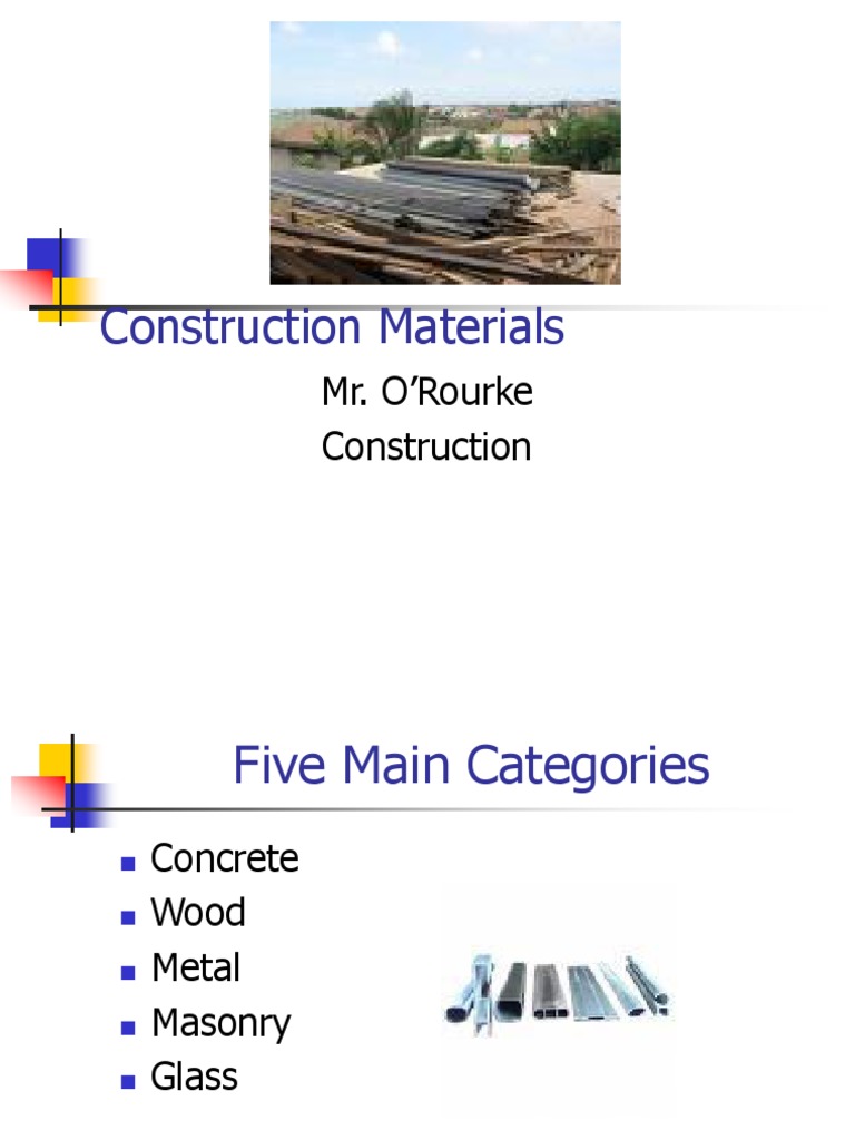 Overview of Construction Materials | PDF