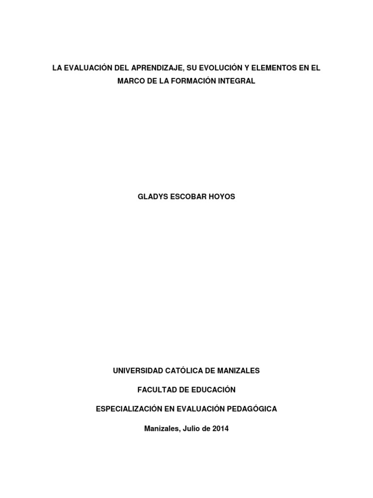 Evolución de la Evaluación del Aprendizaje | PDF | Evaluación | Aprendizaje
