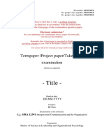 Title - : Termpaper /project Paper/take-Home Examination