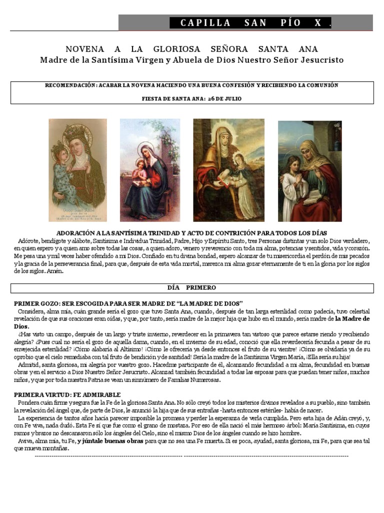 Novena Santa Ana | PDF | María, madre de Jesús | Cristo (título)