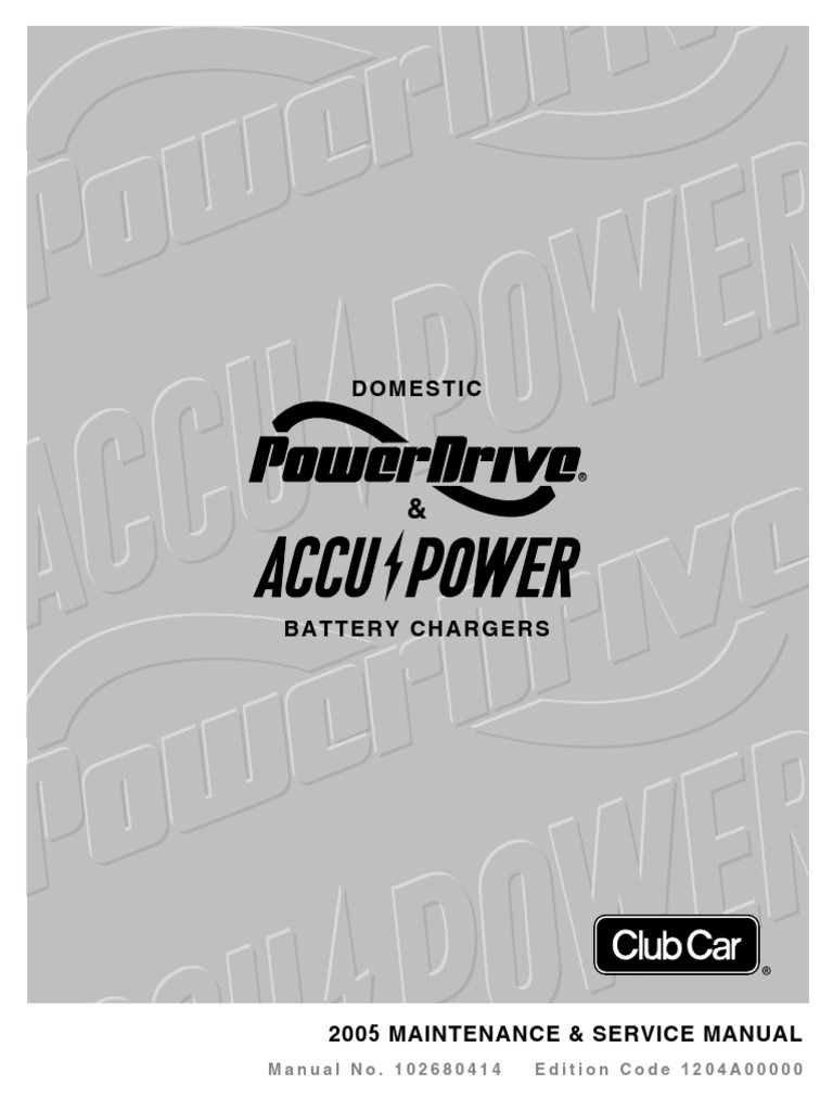 Club Car Chargers Manual PDF Battery Charger Alternating Current
