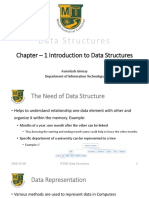 D Ata S Tructu Res: Chapter - 1 Introduction To Data Structures