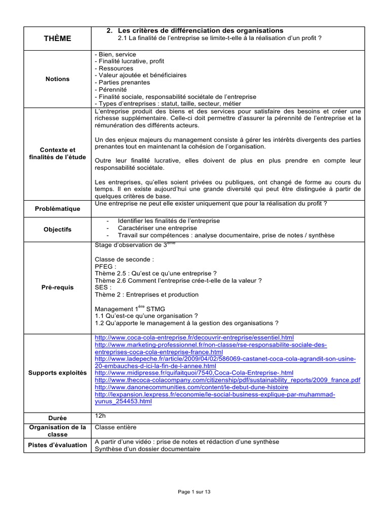 stmg mngt coca cola fiche professeur pdf responsabilite societale des entreprises partie prenante