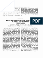 Factors Affecting The Quality of Florida Dehydrated Vegetables